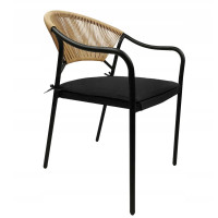 Záhradná stolička PORTO - čierna