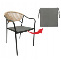 Záhradná stolička PORTO - tmavo šedá
