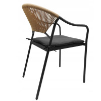 Záhradná stolička PORTO - tmavo šedá