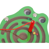KIK Drevený magnetický labyrint Žaba