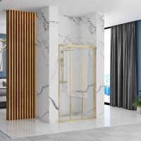 Sprchové dvere Rea ALEX 100 cm - brúsené zlaté
