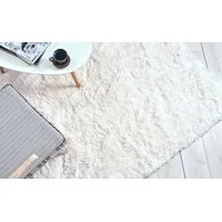 Plyšový detský koberec MAX BIELY - ECRU