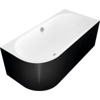 Polysan VIVA R MONOLITH asymetrická vaňa 170x75x60cm, biela/čierna 78119MB