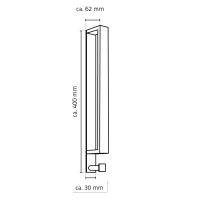 Ridder STYLE držiak uterákov 400x30mm, čierna mat 11122110