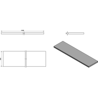 Sapho AVICE doska 190x50cm, dub Rover AV194