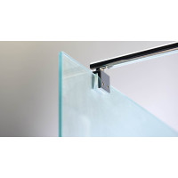 Aqualine WALK-IN zástena jednodielna na inštaláciu na stenu, 800x1900 mm, sklo Brick WI080