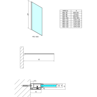 Polysan MODULAR SHOWER jednodielna zástena pevná na inštaláciu na stenu, 1300 mm MS1-130