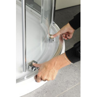 Polysan LUCIS LINE polkruhová sprchová zástena 900x900mm, číre sklo DL3615