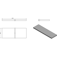 Sapho AVICE doska 170x50cm, dub Rover AV174