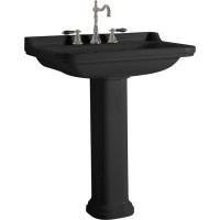 Kerasan WALDORF univerzálny keramický stĺp k umývadlám 60, 80cm, čierna mat 417031