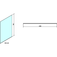 Polysan MODULAR SHOWER jednodielna zástena WALK-IN, 1200mm MS4-120