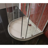 Polysan LUCIS LINE polkruhová sprchová zástena 900x900mm, číre sklo DL3615