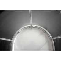 Polysan LUCIS LINE polkruhová sprchová zástena 900x900mm, číre sklo DL3615