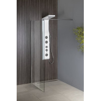 Aqualine WALK-IN zástena jednodielna na inštaláciu na stenu, 1000x1900 mm, sklo číre WI101