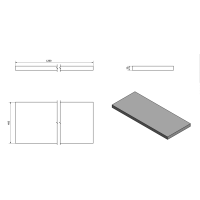 Sapho AVICE doska 120x50cm, dub Rover AV124