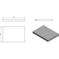 Sapho AVICE doska 70x50cm, dub Rover AV074