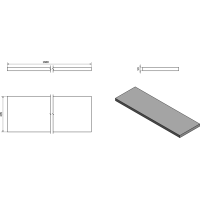 Sapho AVICE doska 160x50cm, dub Rover AV164