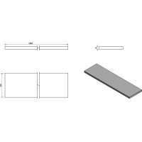 Sapho AVICE doska 180x50cm, dub Rover AV184