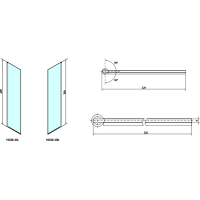 Polysan MODULAR SHOWER otočný panel na inštaláciu na stenu modulu MS3, 300 mm MS3B-30