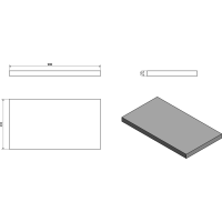 Sapho AVICE doska 90x50cm, dub Rover AV094