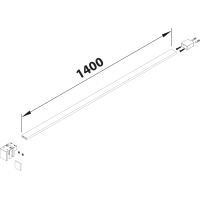 Polysan Vzpera k MS5 kolmá, 1400 mm, čierna RL840B