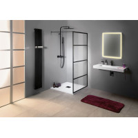 Gelco CURE BLACK sprchová zástena 700mm, číre sklo CB70