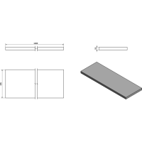 Sapho AVICE doska 140x50cm, dub Rover AV144