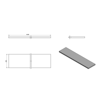 Sapho AVICE doska 210x50cm, dub starobiely AV215