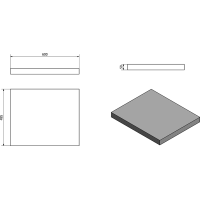Sapho AVICE doska 60x50cm, dub starobiely AV65