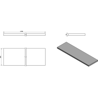 Sapho AVICE doska 170x50cm, cement AV177