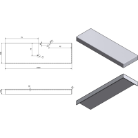 Sapho TAILOR rockstone doska 200x50 cm, prevedenie goliera R TR200R