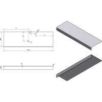 Sapho TAILOR rockstone doska 250x50 cm, prevedenie goliera F TR250F