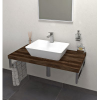 Sapho AVICE doska 90x50cm, dub tmavý AV0911