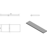 Sapho AVICE doska 240x50cm, dub starobiely AV245