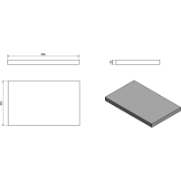 Sapho AVICE doska 80x50cm, dub starobiely AV085