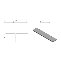 Sapho AVICE doska 250x50cm, dub Rover AV254