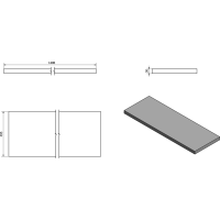 Sapho AVICE doska 140x50cm, cement AV1407