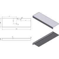 Sapho TAILOR rockstone doska 240x50 cm, prevedenie goliera F TR240F