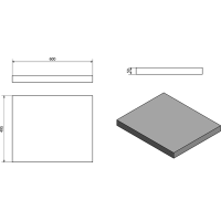 Sapho AVICE doska 60x50cm, dub Rover AV64