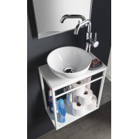 Sapho CREST konzola s policou, 39, 5x45x21,7cm, biela mat AR502