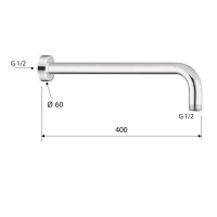 Sapho Sprchové ramienko okrúhle, 400mm, zlato BR517