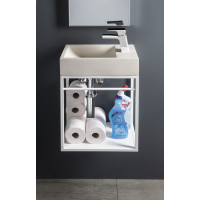 Sapho CREST konzola s policou, 39, 5x45x21,7cm, biela mat AR502