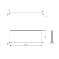 Sapho WOODY doska 1000x28x360mm, masív prírodný dub WD106-70