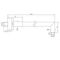 Bruckner Sprchové ramienko okrúhle, 380mm, mosadz/chróm 621.400.1