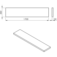 Sapho AVICE doska 170x36cm, aquamarine AV1766