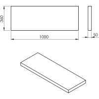 Sapho AVICE doska 100x36cm, aquamarine AV1066