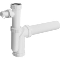 Bruckner Drezový sifón s odbočkou 6/4", DN50, biela 155.116.0