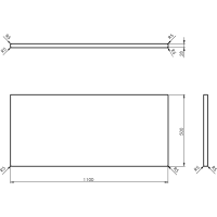 Sapho WOODY doska 1100x28x500mm, masív prírodný dub WD110-70