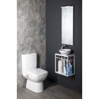 Sapho CREST konzola s policou, 39, 5x45x21,7cm, biela mat AR502