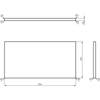 Sapho WOODY doska 906x28x463mm, masív prírodný dub WDS900-70